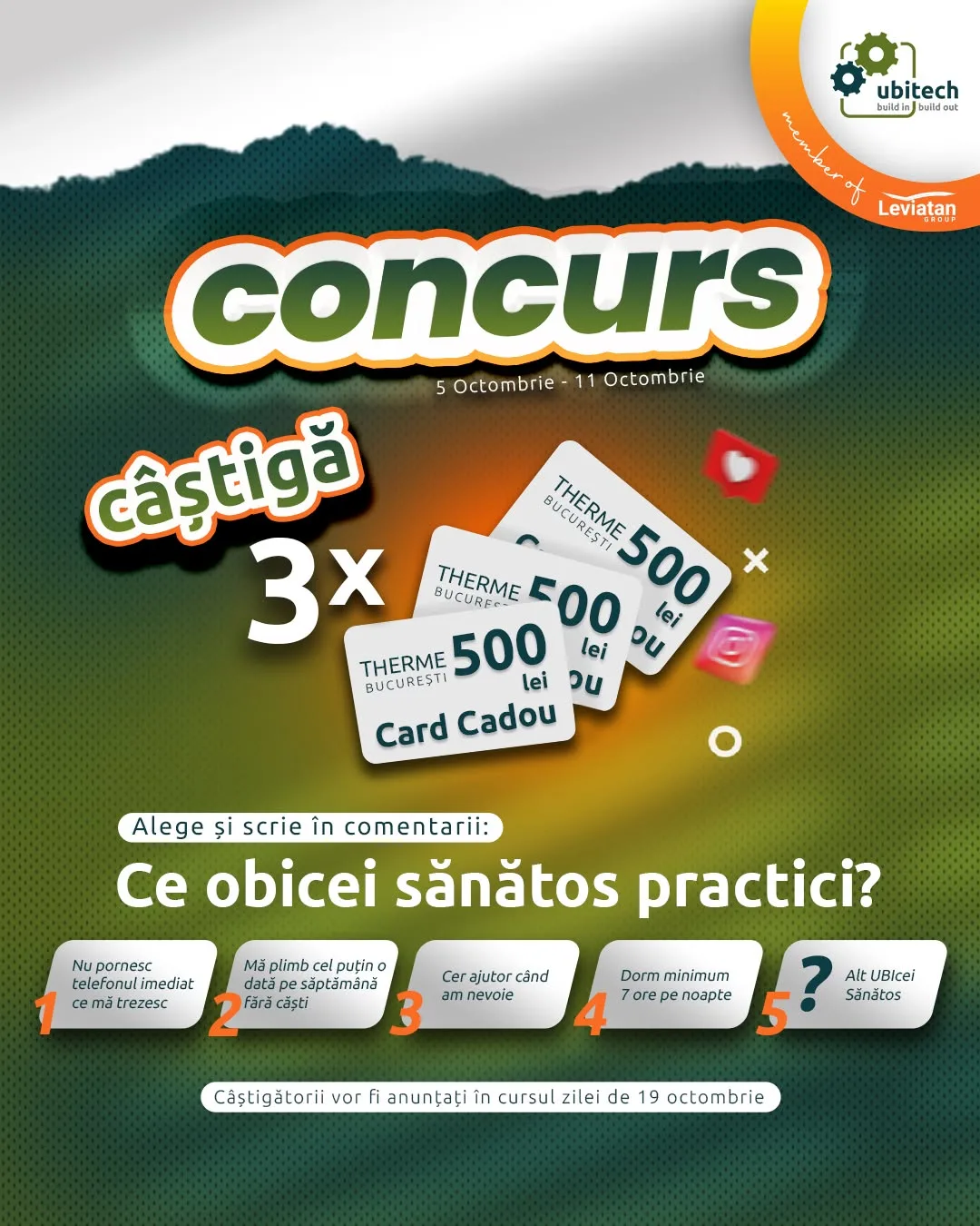 Câștigători concurs Ubitech Construcții (Octombrie 2026)