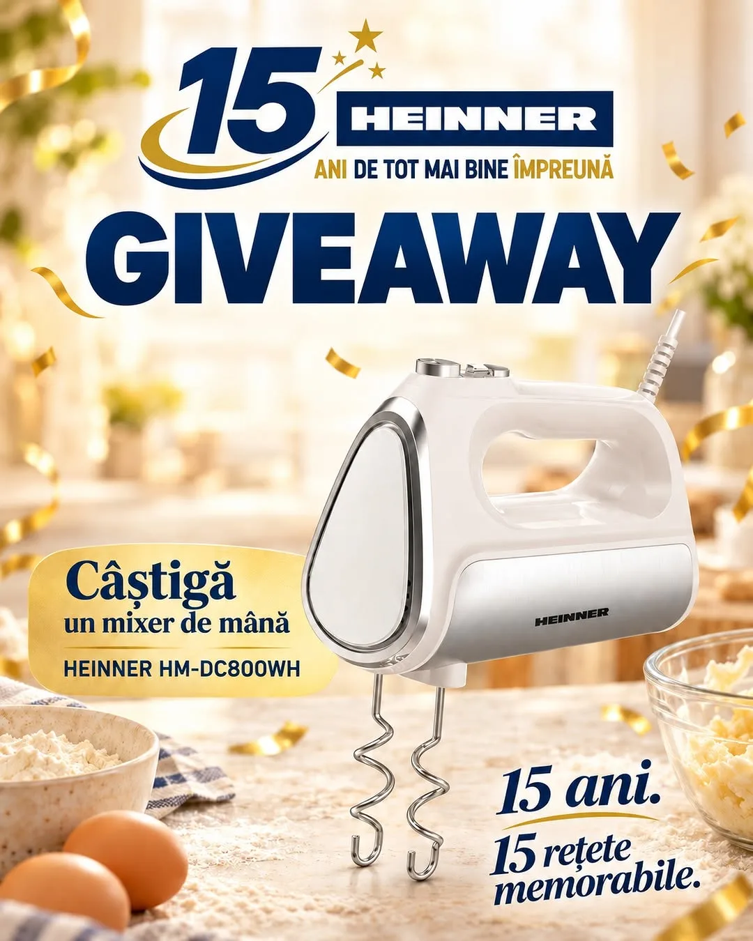 Concurs Caietul cu rețete: Câștigă un mixer Heinner (până pe 11 Octombrie)