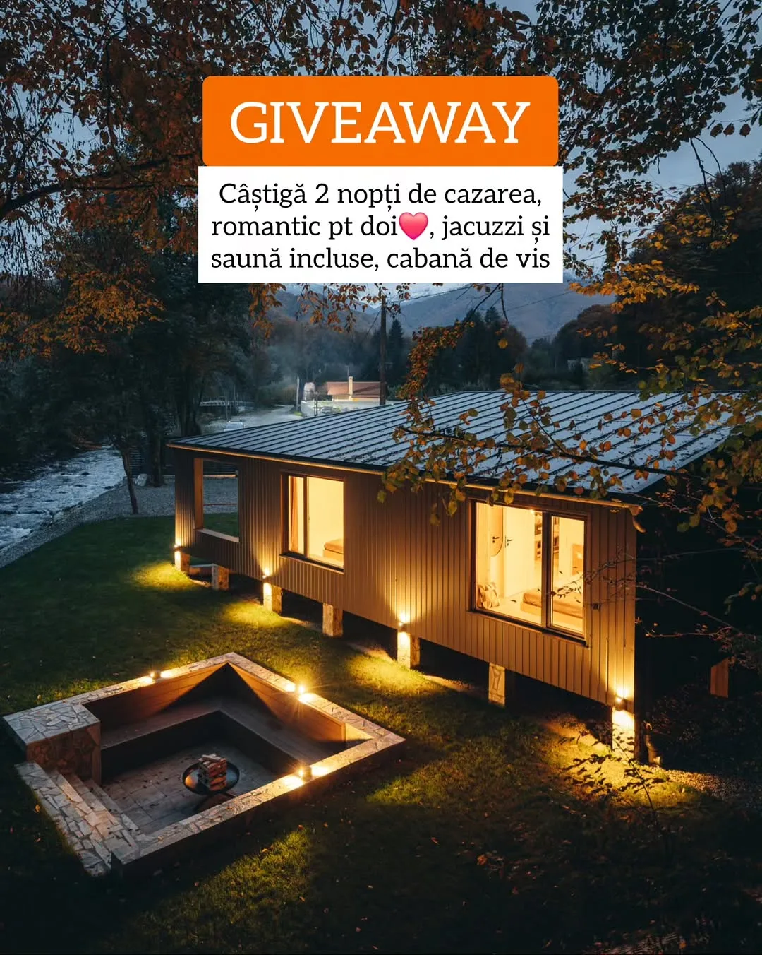 Concurs wel.travel și River Escape Retreat: 2 nopți de cazare cu jacuzzi (până pe 11 Octombrie)