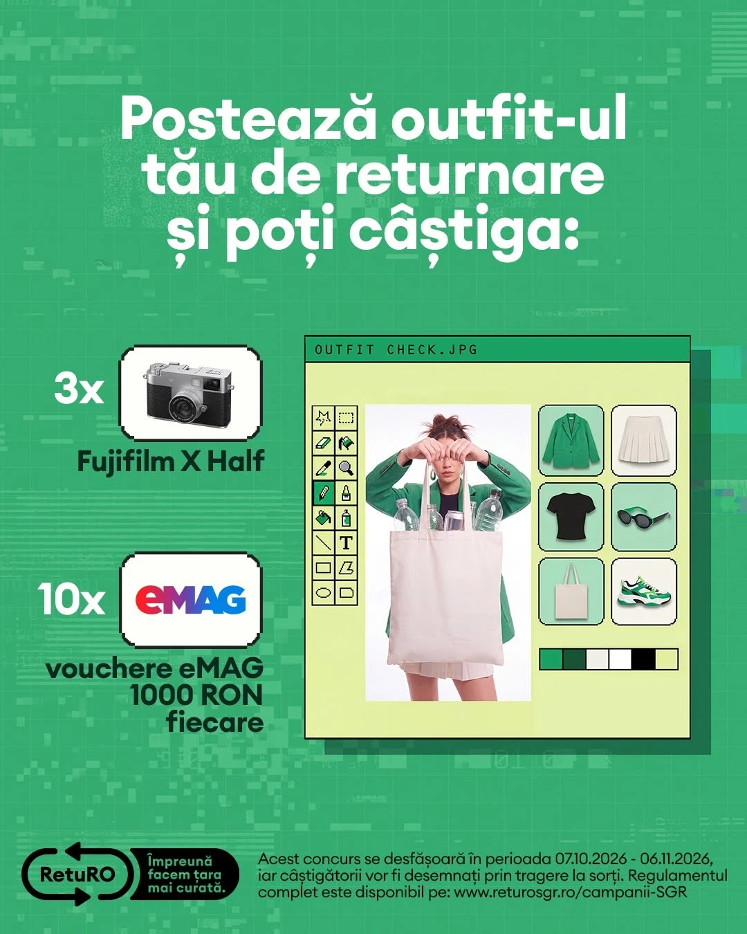 Concurs RetuRO SGR: Câștigă o cameră Fujifilm sau un voucher eMAG (până pe 6 Noiembrie)