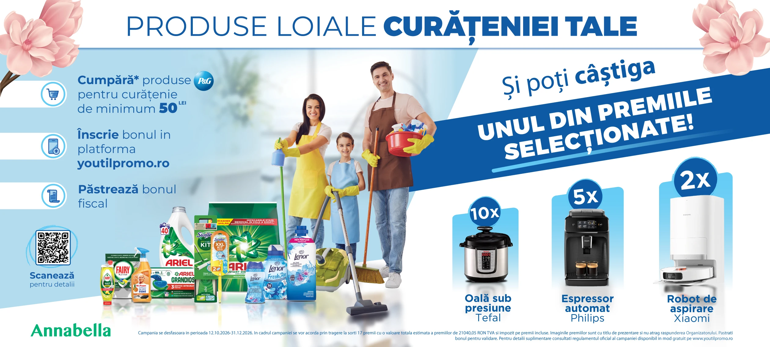 Concurs Annabella - Cumpără și câștigă robot de aspirare Xiaomi (până pe 31 decembrie) -...