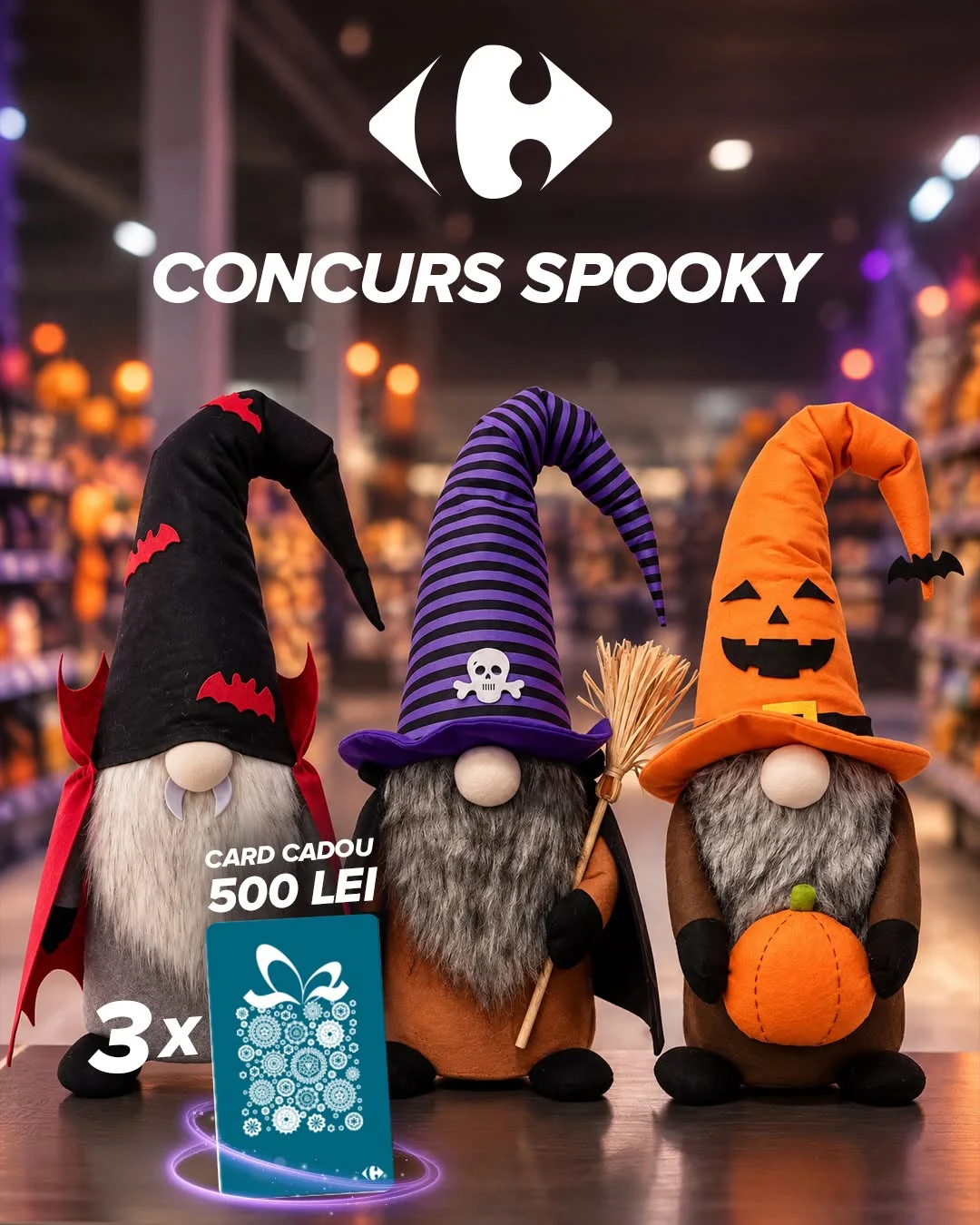 Concurs Carrefour România: Câștigă Carduri Cadou de 500 lei (până pe 18 Octombrie)