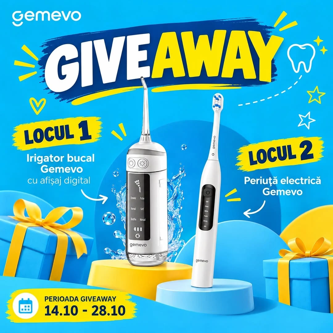 Concurs Gemevo: Câștigă un Irigator Bucal sau o Periuță Electrică (până pe 28 Octombrie)