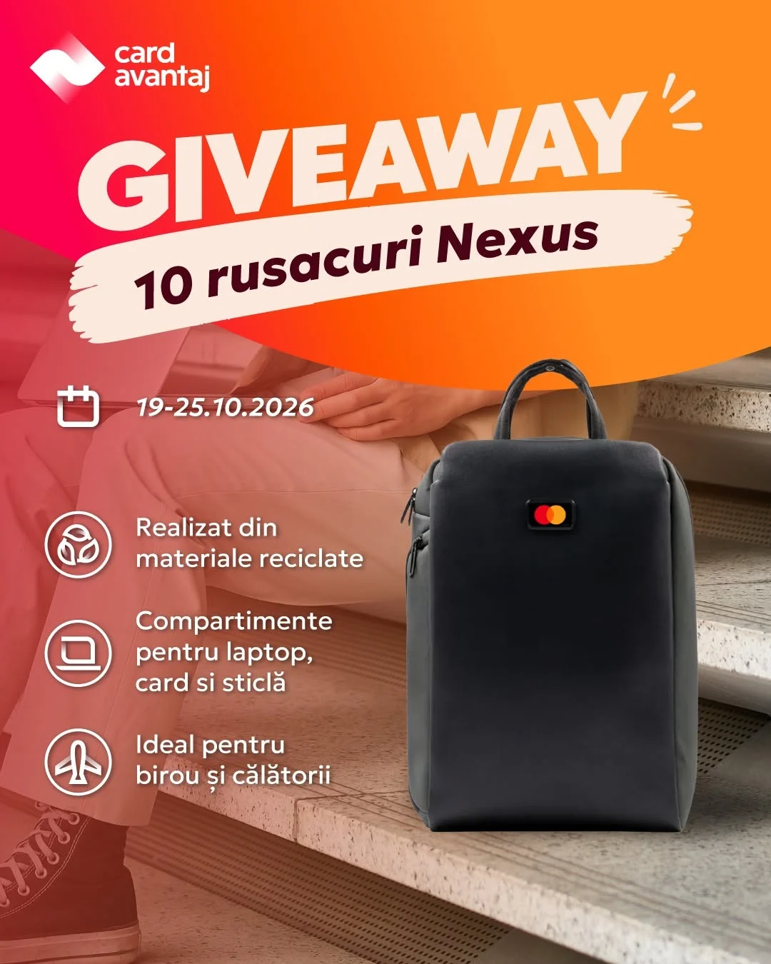 Concurs Card Avantaj: Câștigă 10 Rucsacuri Nexus (până pe 25 Octombrie) - Concurs Gratuit |...