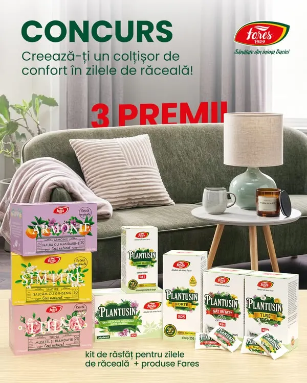 Concurs Fares: câștigă un colțișor de confort cu produse Plantusin (până pe 28 Octombrie)