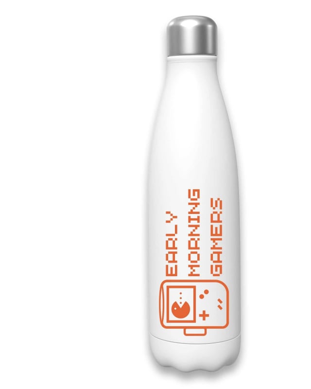 Early Morning Gamers Metal Water Bottle