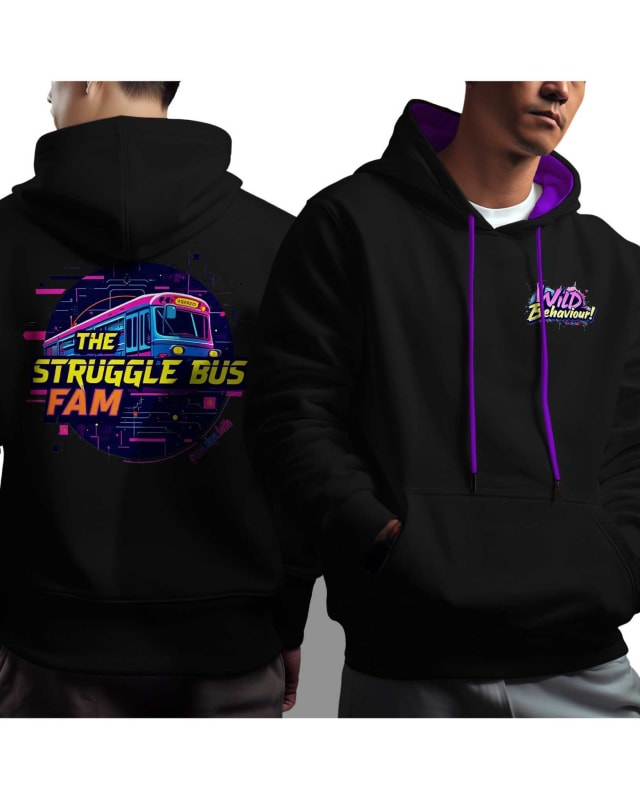 Zoe STRUGGLE BUS Contrast Hoodie