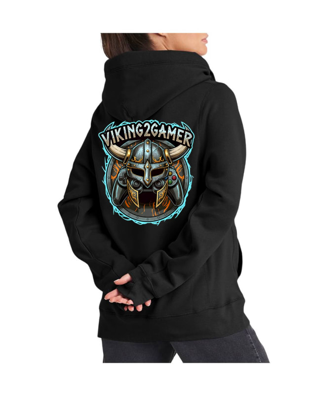 viking2gamer mech Cross Neck Hoodie
