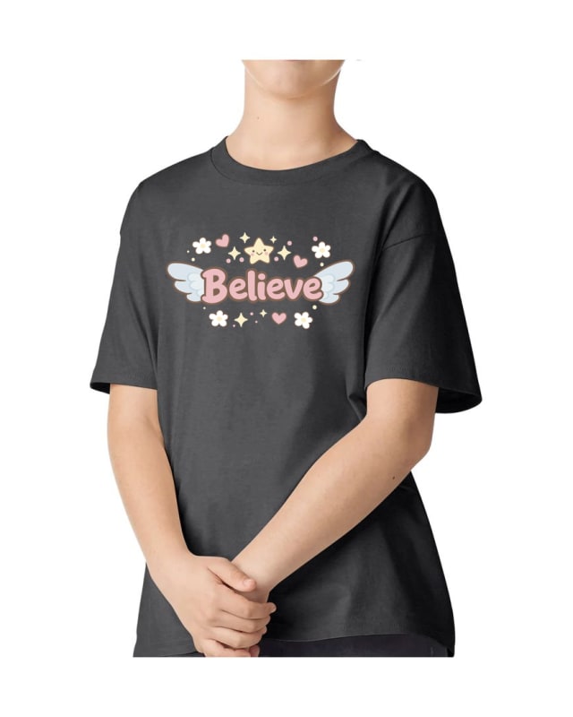 The Faerymill_xo Collection BELIEVE Kids T-Shirt