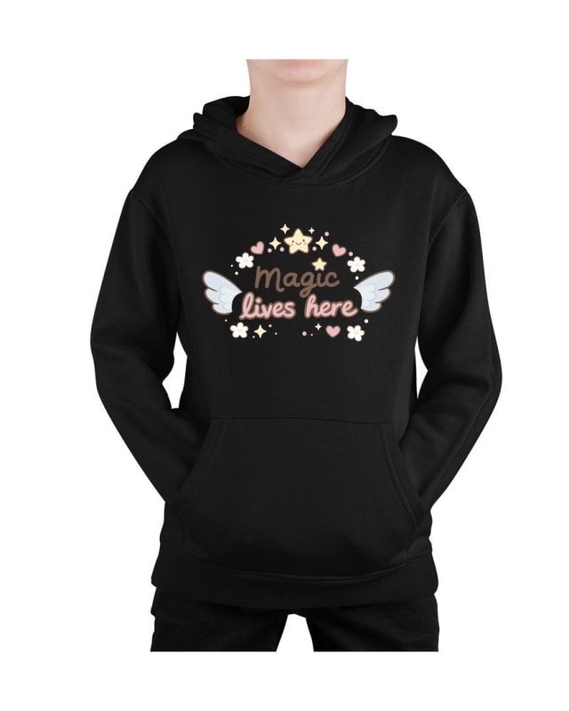 The Faerymill_xo Collection MAGIC LIVES HERE Kids Hoodie