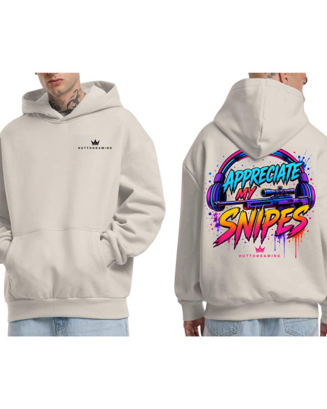 HUTTONGAMING Appreciate My Snipes Heavy Hoodie