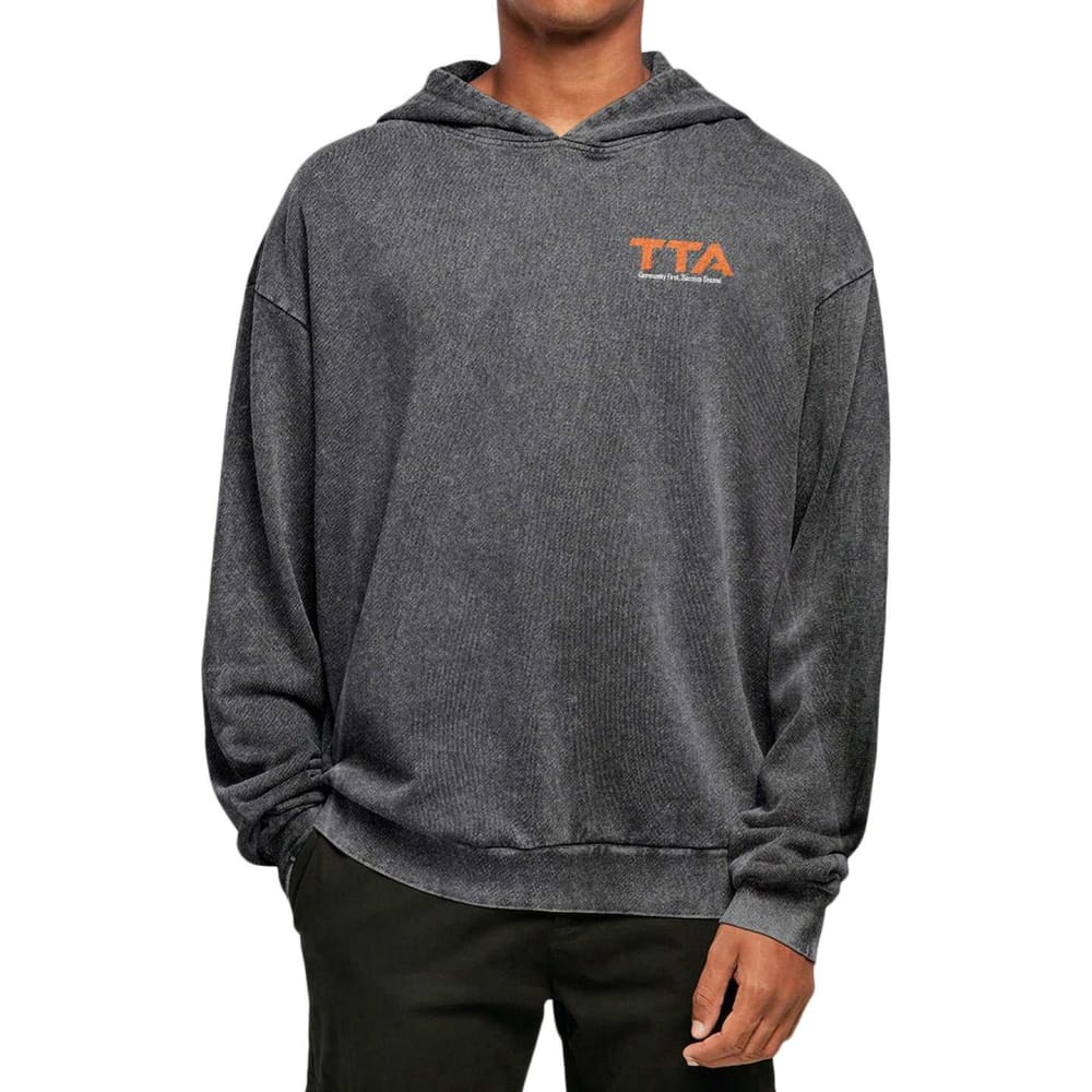 TTA Tank Top Army Oversized Acid Wash Hoodie