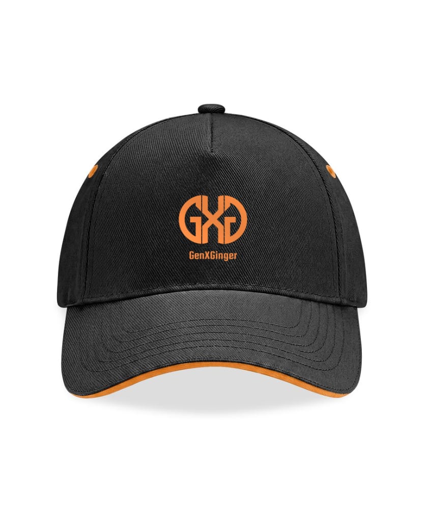 GenXGinger Embroidered 5-Panel Sandwich Peak Cap