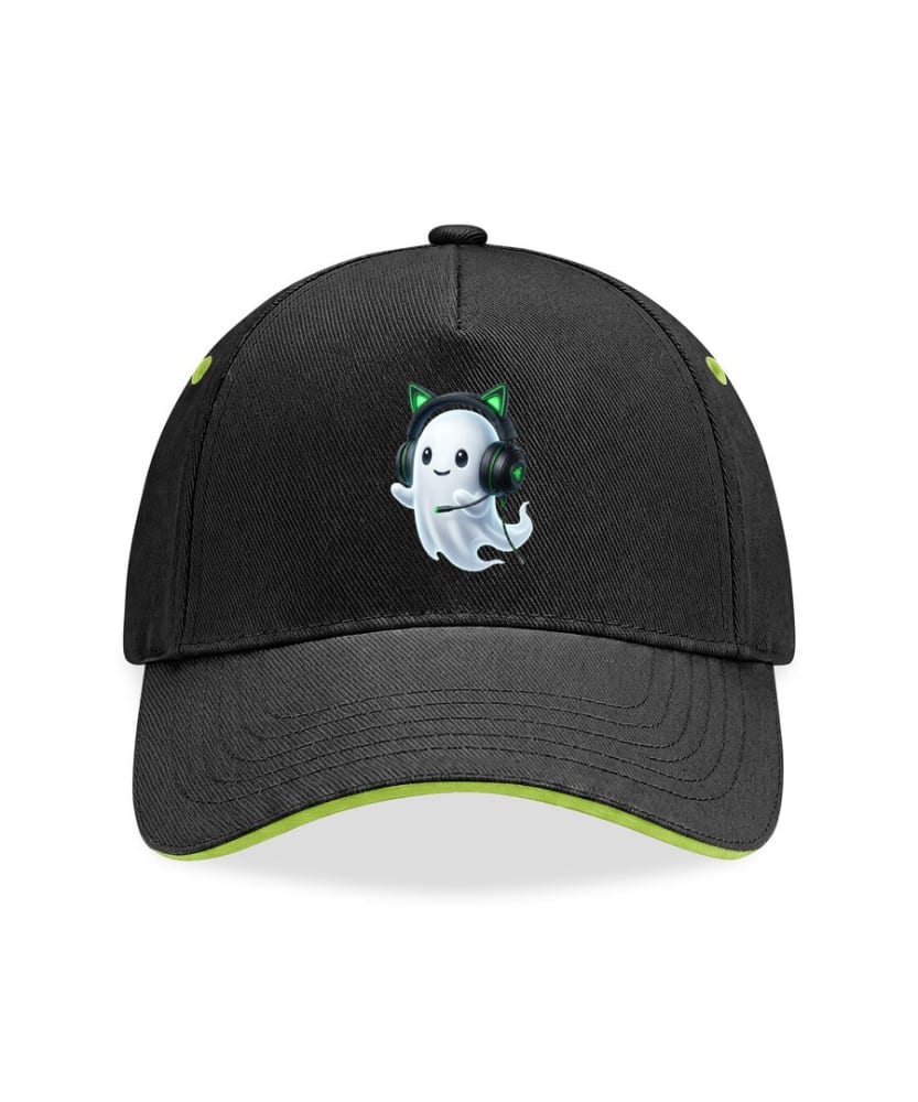 InkedQueenGaming GamerGhostie 5-Panel Sandwich Peak Cap