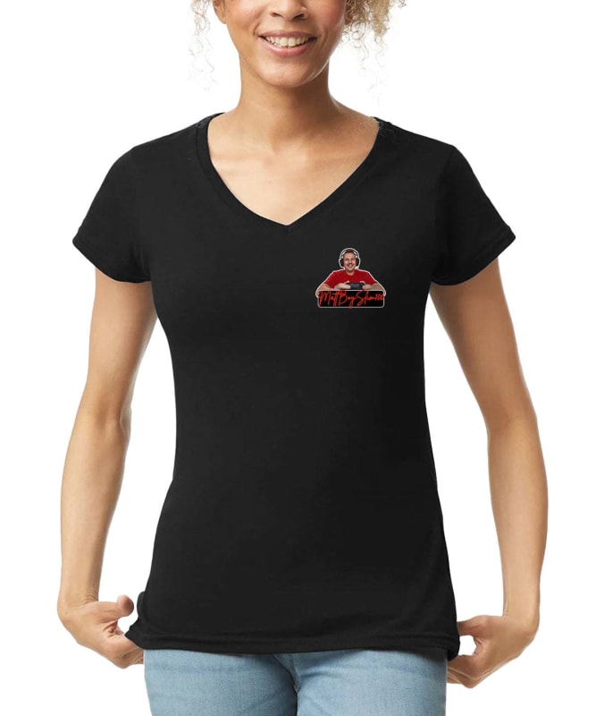 MattBoySlim MattBoySlim100 Womens V-Neck T-Shirt