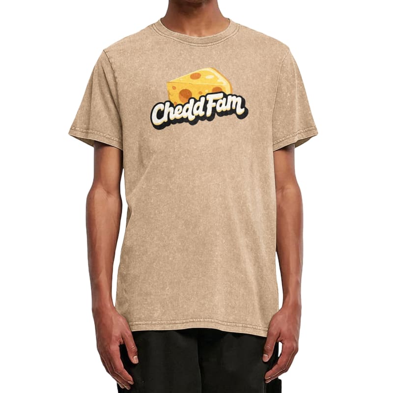 iCHEDD CHEDD FAM 2 Acid Wash Tee