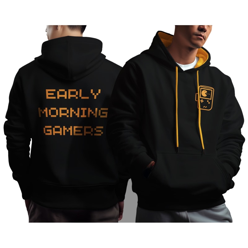 Early Morning Gamers Contrast Hoodie