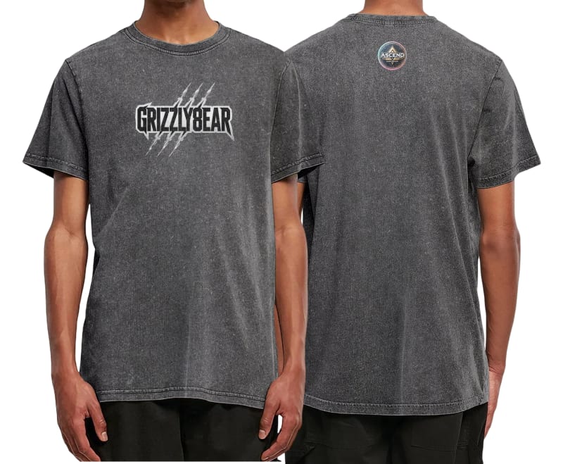 ASCEND x Grizzly8ear Grizzly Bear Acid Wash Tee