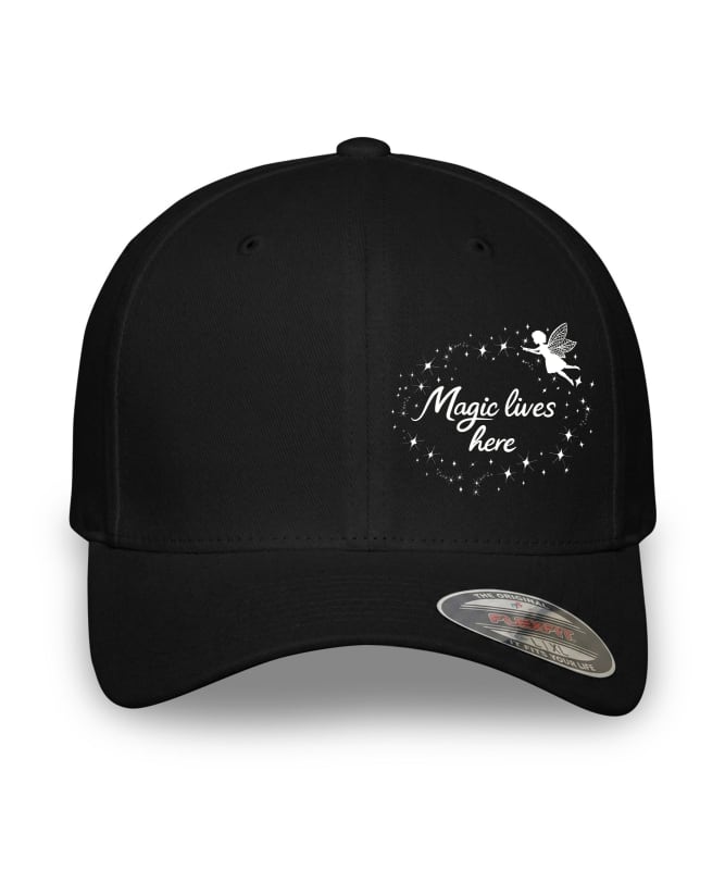 The Faerymill_xo Collection MAGIC LIVES HERE Fitted Baseball Cap