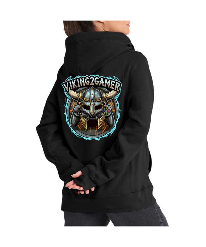 viking2gamer mech Cross Neck Hoodie