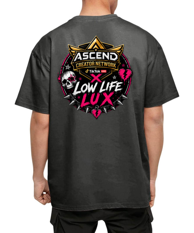 ASCEND x Grizzly8ear ASCEND x Low Life Lux Heavy Oversized Tee