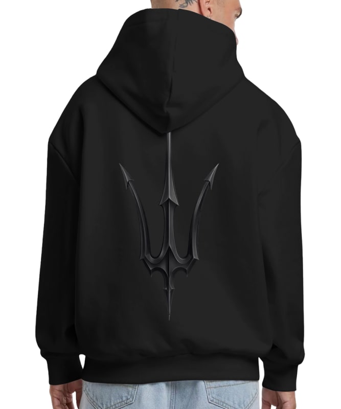 TEAM TRIDENT BLACK ON BLACK Heavy Hoodie