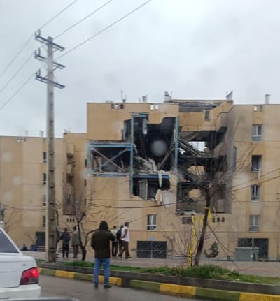 Strike Hits Building in Hashtgard, Iran