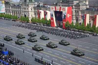 Russia May 9 Parade Has No Vehicles