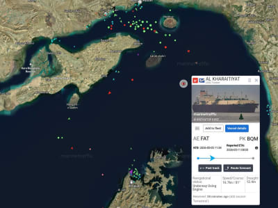 Qatari LNG Carrier Takes Iran Route