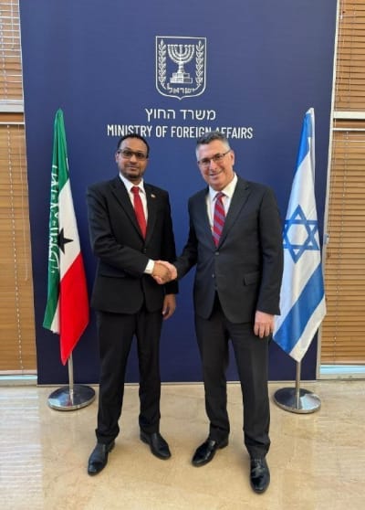 Sa'ar Hosts Somaliland Envoy