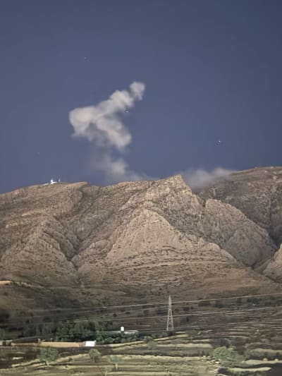 Reported Strike on Mount Derak Shiraz