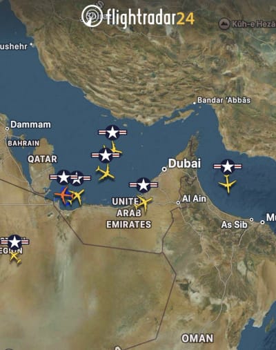 USAF Fuel Tankers Over Persian Gulf