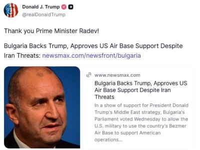 Bulgaria Approves US Air Base Support