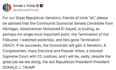 Trump Warns Against Michigan Candidate