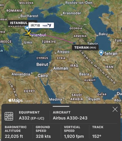 Iran Air Continues Istanbul Flights