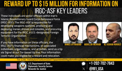 US Offers $15M for IRGC-ASF Leaders