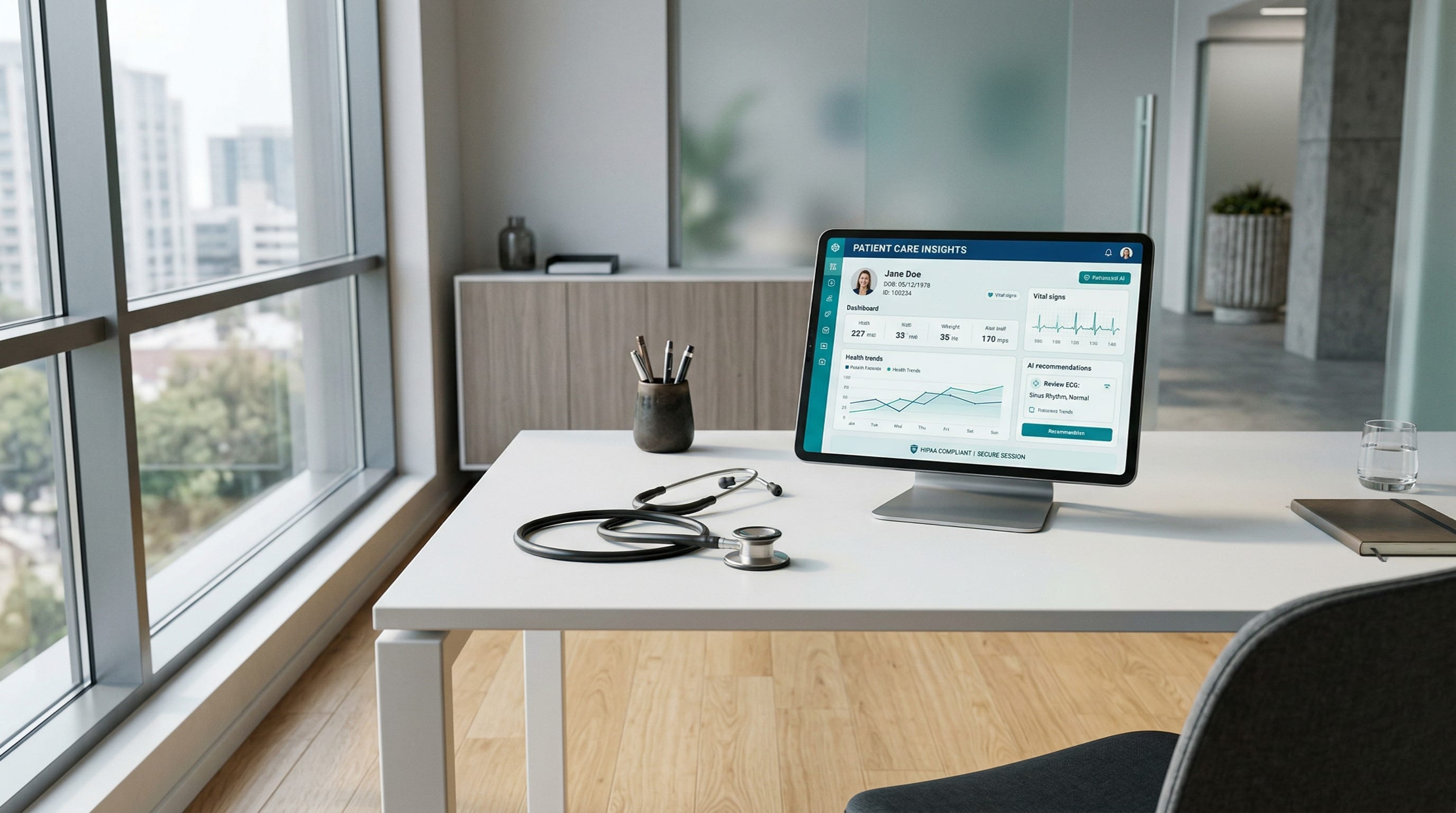 Hospital corridor representation