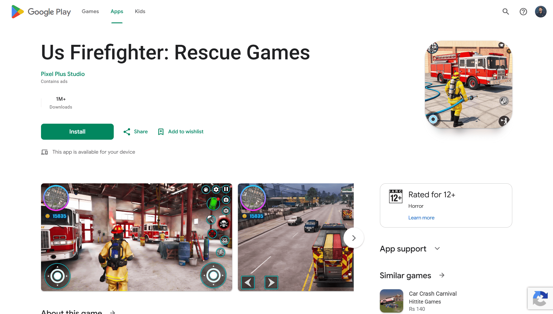 Us Firefighter: Rescue Games – Mobile Simulation