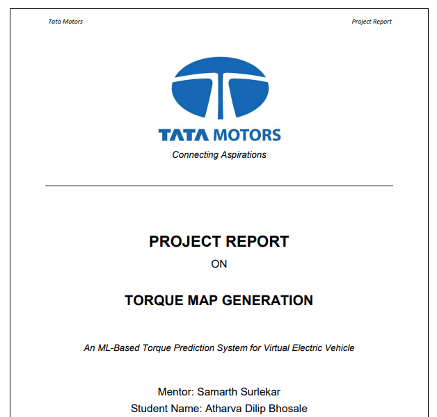 Torque Map Generation – Tata Motors Internship Project preview