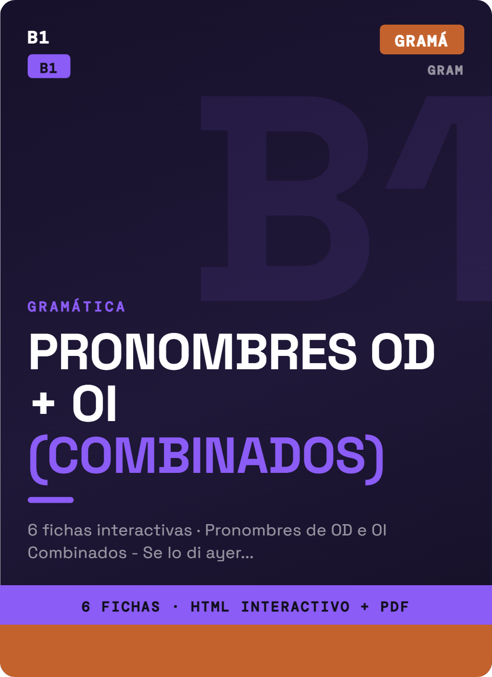 Pronombres OD y OI Juntos