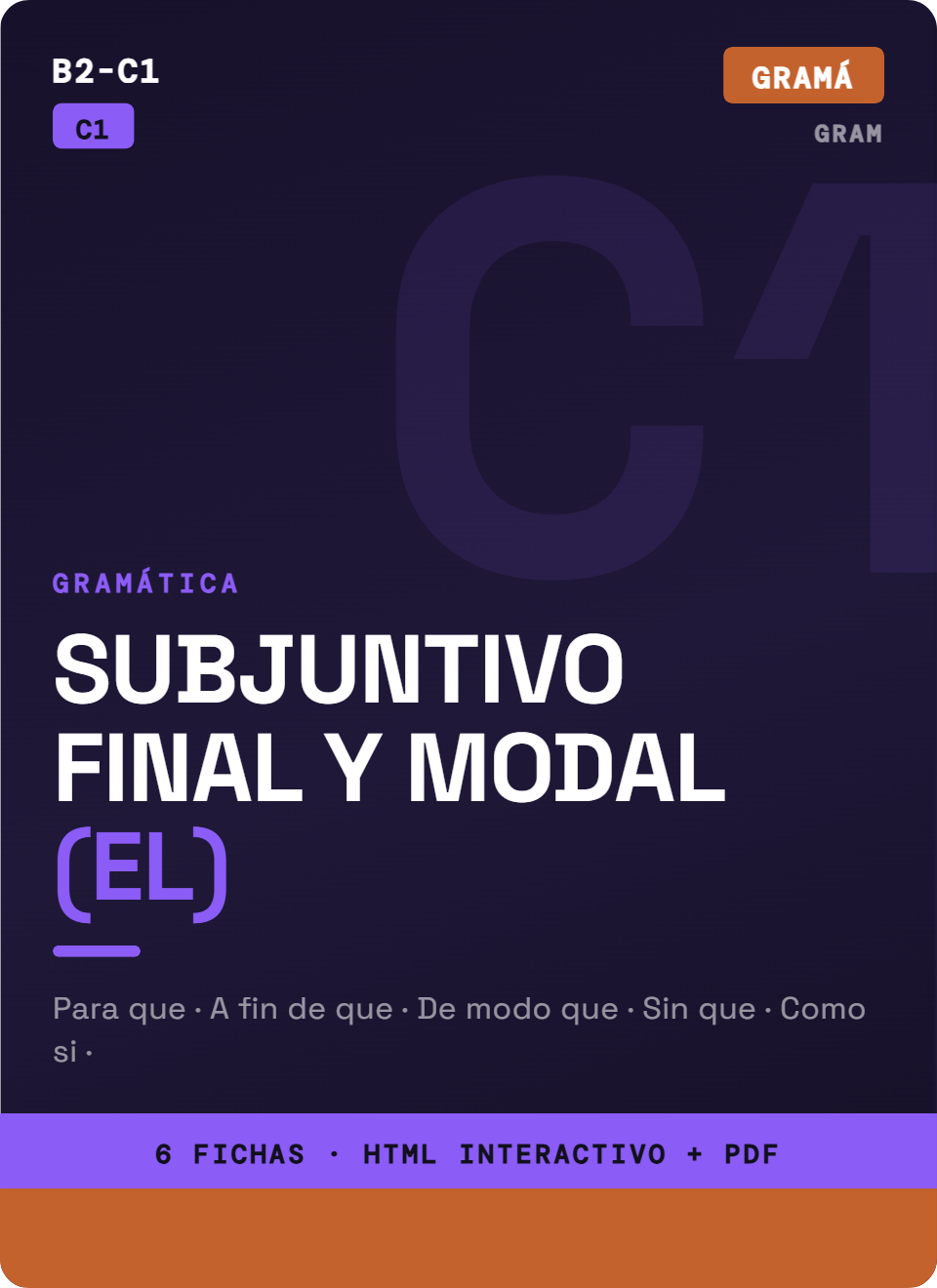 Subjuntivo Final y Modal