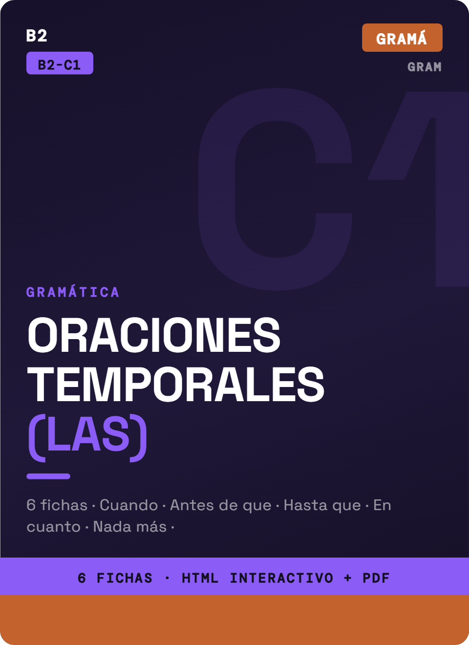 Oraciones Temporales (Nivel Avanzado)