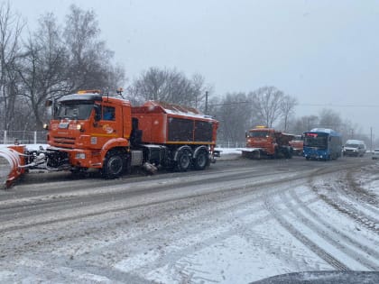 Дорожные службы Ульяновска устраняют последствия снегопада