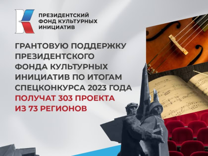 Президентский фонд культурных инициатив обнародовал итоги Спецконкурса 2023 года