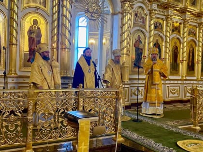 Праздничная Литургия в Саранске: Визит делегации Мелекесской и Чердаклинской епархии