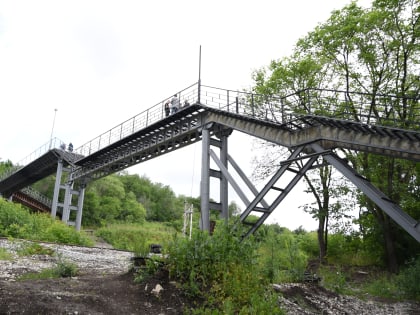 В Ульяновске завершён ремонт пешеходного моста к речному порту и центральному пляжу