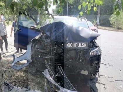 На Брестской иномарка врезалась в дерево