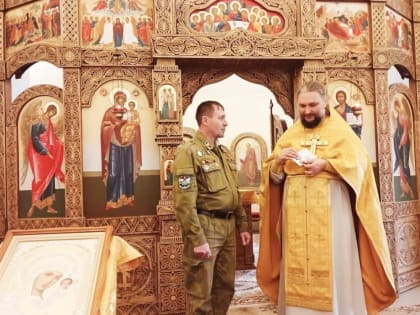 Вручение иеромонаху Ионе (Черкасову) медали 