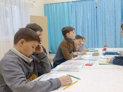 Рождественский спектакль в воскресной школе при храме в Колхозном