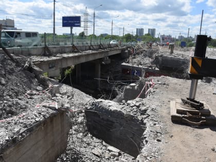 На месте будущей кольцевой развязки на улице Ульяновской уложено более 60 процентов песчаного основания